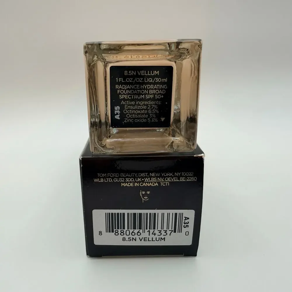 Tom Ford Architecture Radiance Foundation SPF 50+ 8.5N Vellum 1 oz NIB